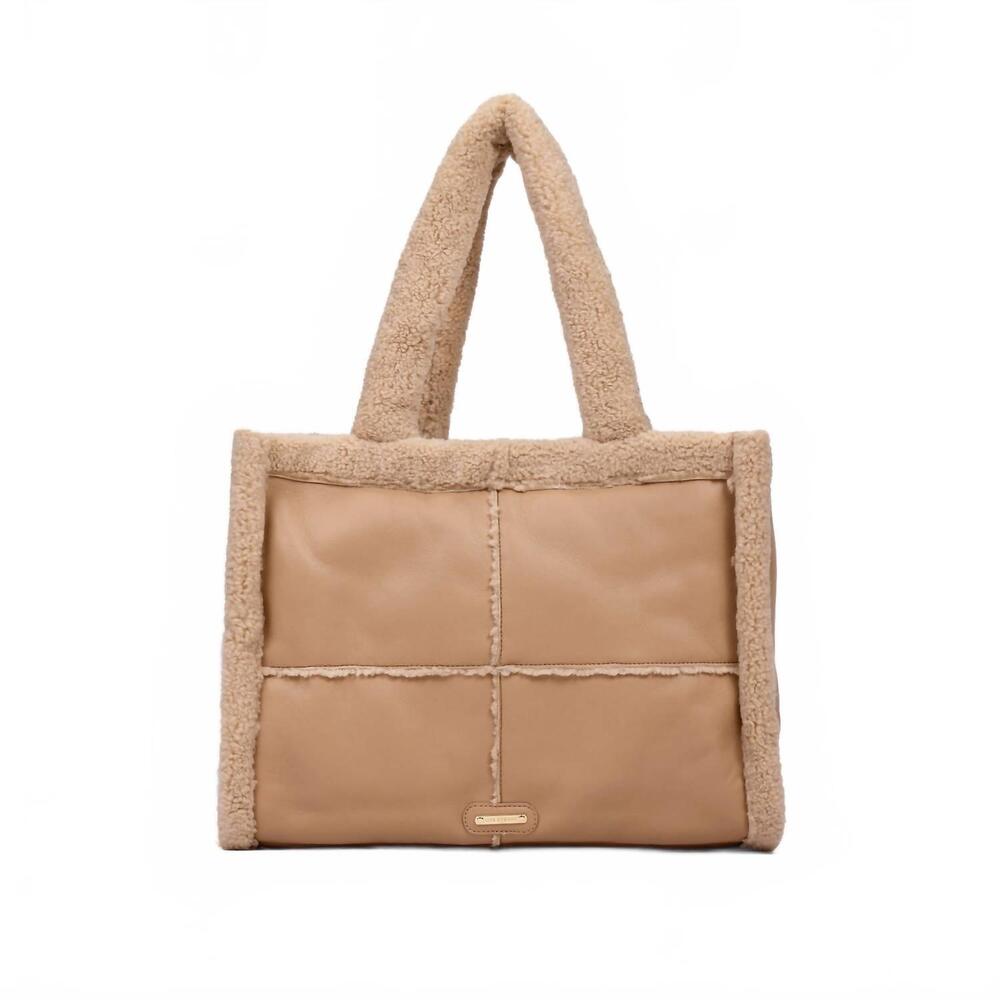 NEW LIKE DREAMS women's north everyday vegan sherpa tote bag in nude